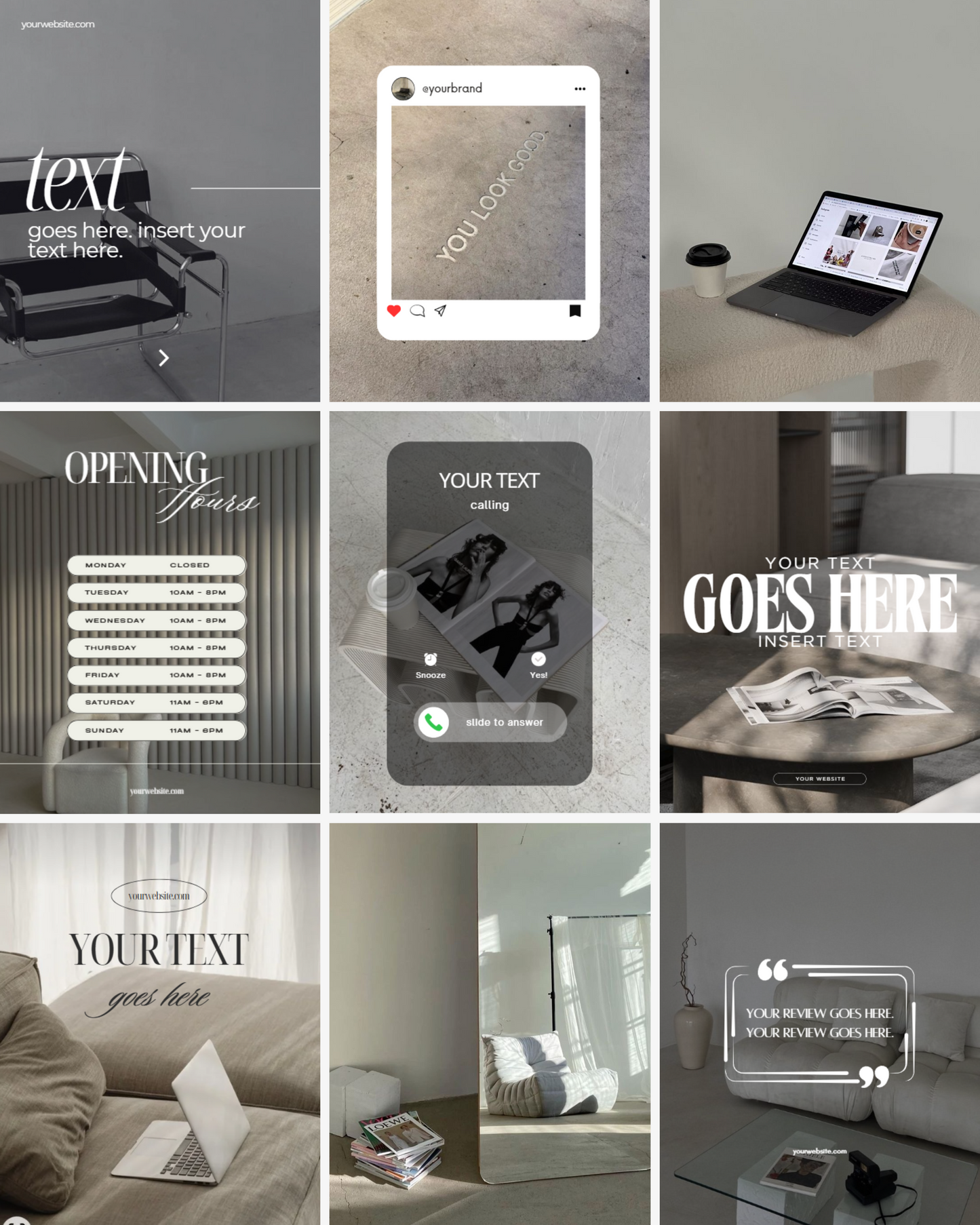 INSTAGRAM FEED TEMPLATE PACK